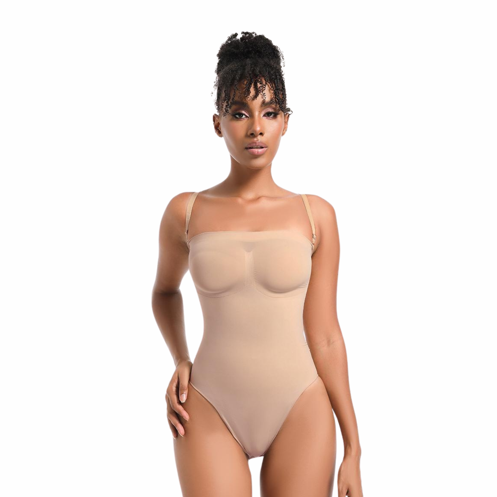 Seamless Shapewear Bodysuit Removable Straps